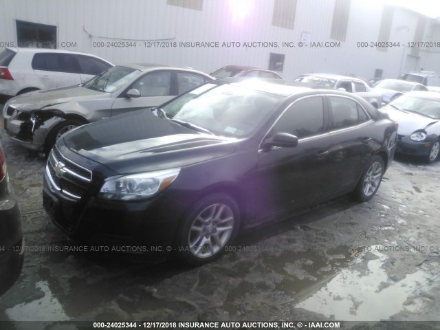 1G11D5RR2DF112141 - 2013 CHEVROLET MALIBU 1LT BLACK photo 2