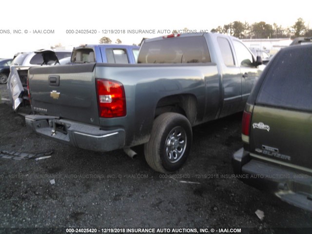 2GCEC19C981311300 - 2008 CHEVROLET SILVERADO C1500 BLUE photo 4