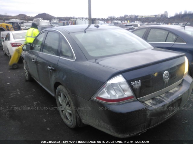 1MEHM42W58G621090 - 2008 MERCURY SABLE PREMIER Dark Blue photo 3