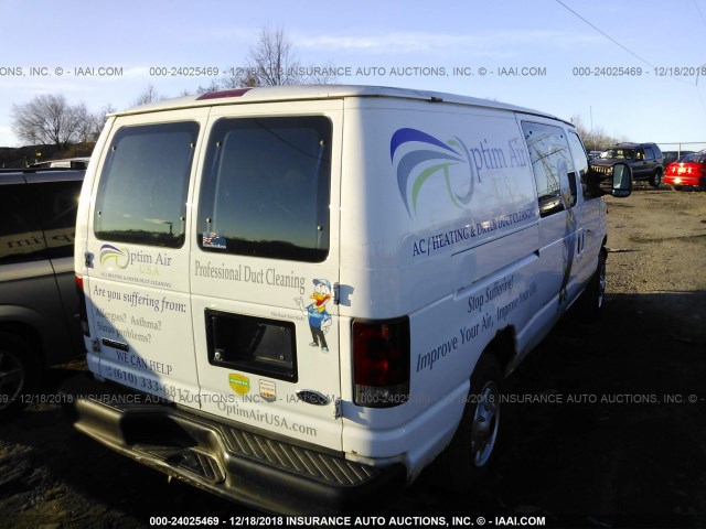 1FTNE14W97DA31312 - 2007 FORD ECONOLINE E150 VAN WHITE photo 4