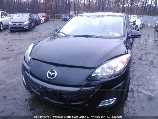 JM1BL1U66B1400209 - 2011 MAZDA 3 S BLACK photo 6