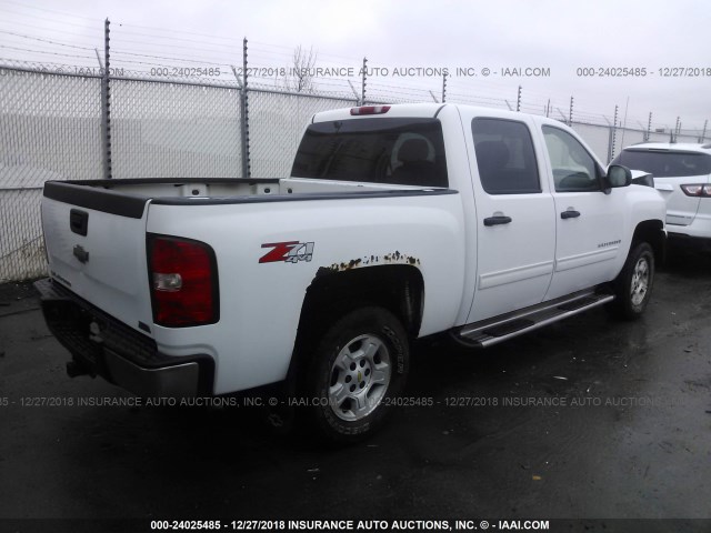 3GCEK23309G143699 - 2009 CHEVROLET SILVERADO K1500 LT WHITE photo 4