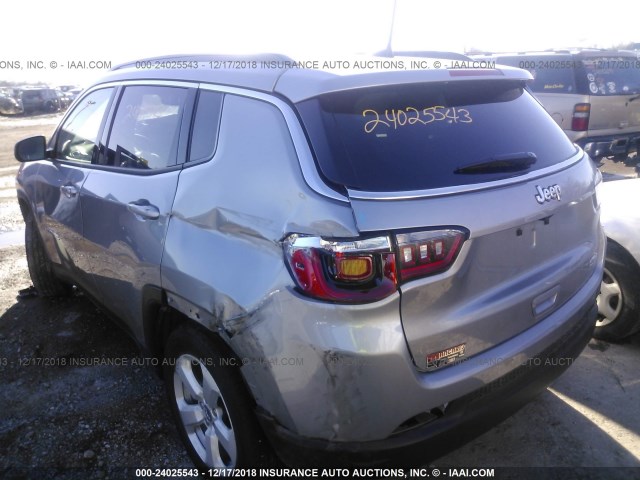 3C4NJCBB7JT502284 - 2018 JEEP COMPASS LATITUDE SILVER photo 3