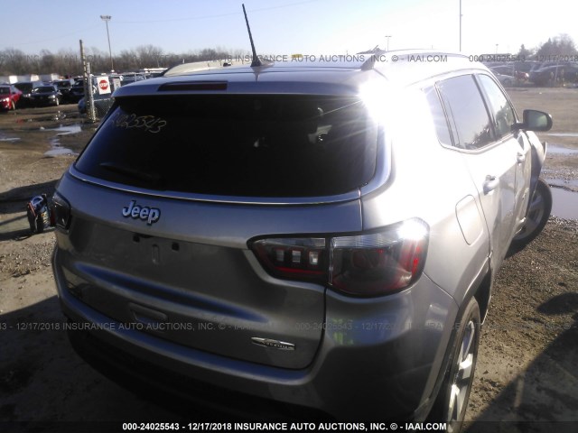 3C4NJCBB7JT502284 - 2018 JEEP COMPASS LATITUDE SILVER photo 4