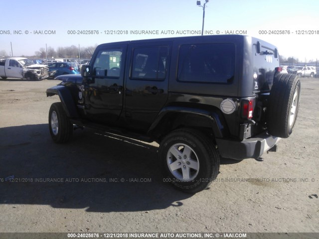 1C4BJWEG4EL122879 - 2014 JEEP WRANGLER UNLIMITE SAHARA BLACK photo 3