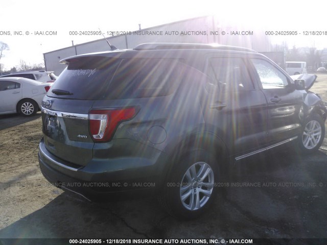 1FM5K8D88JGA83034 - 2018 FORD EXPLORER XLT GRAY photo 4