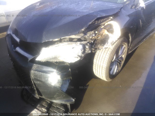 4T1BF1FK4HU799934 - 2017 TOYOTA CAMRY LE/XLE/SE/XSE BLACK photo 6