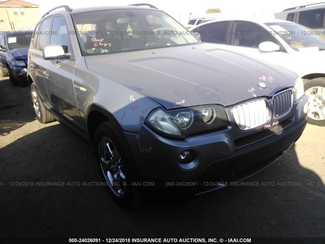 WBXPC93497WF26729 - 2007 BMW X3 3.0SI SILVER photo 1