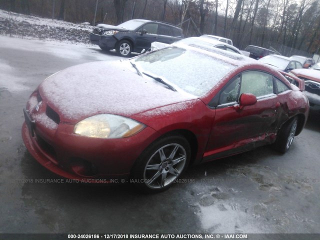 4A3AK64F68E019101 - 2008 MITSUBISHI ECLIPSE SE RED photo 2