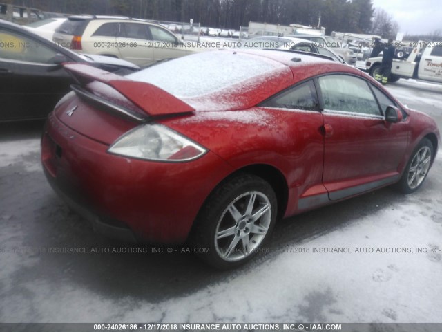 4A3AK64F68E019101 - 2008 MITSUBISHI ECLIPSE SE RED photo 4