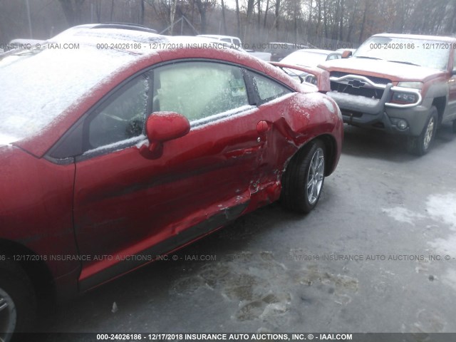 4A3AK64F68E019101 - 2008 MITSUBISHI ECLIPSE SE RED photo 6