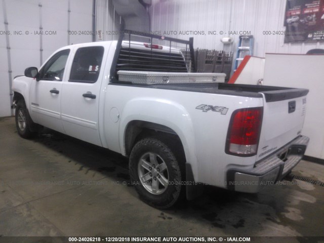 3GTP2VE75DG325384 - 2013 GMC SIERRA K1500 SLE WHITE photo 3