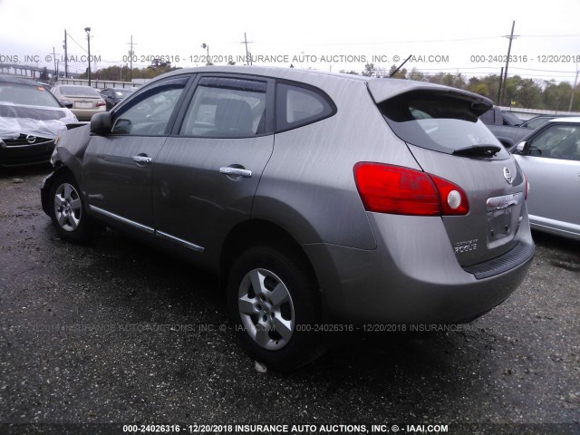 JN8AS5MT6DW541464 - 2013 NISSAN ROGUE S/SV GRAY photo 3