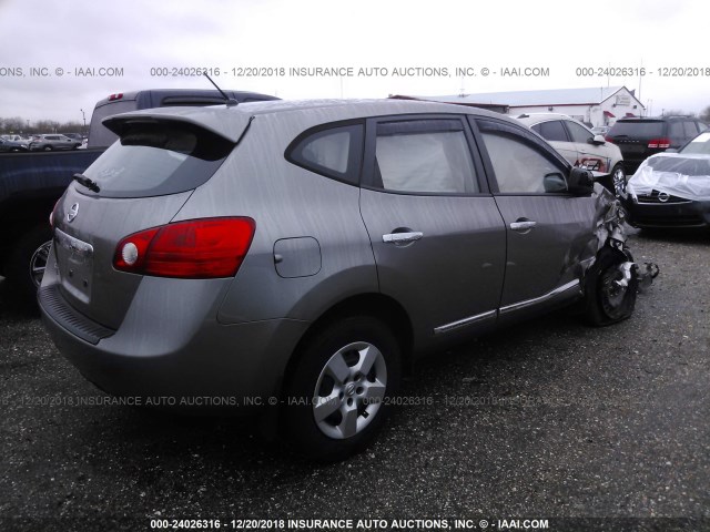 JN8AS5MT6DW541464 - 2013 NISSAN ROGUE S/SV GRAY photo 4