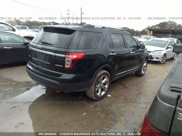 1FM5K7F8XFGA35016 - 2015 FORD EXPLORER LIMITED BLACK photo 4