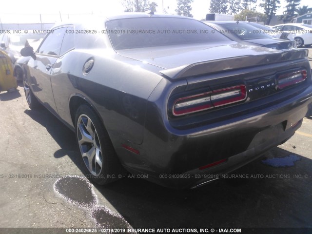 2C3CDZBG5FH724341 - 2015 DODGE CHALLENGER SXT PLUS GRAY photo 3