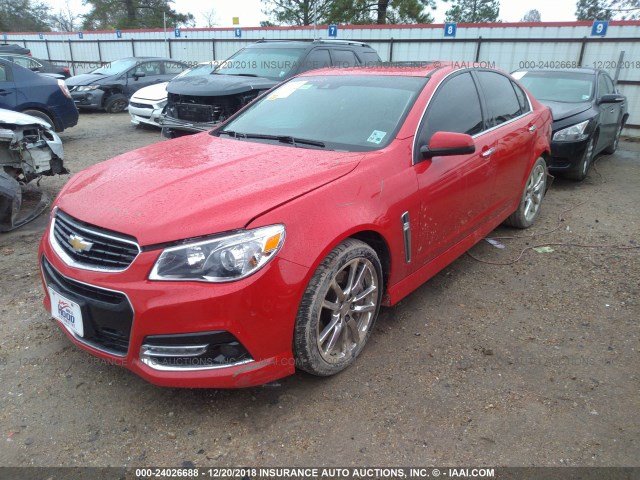 6G3F15RW1FL107354 - 2015 CHEVROLET SS RED photo 2