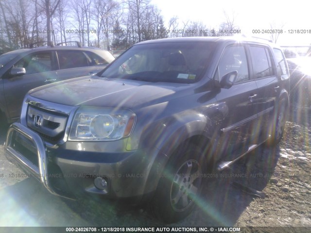 5FNYF48859B040916 - 2009 HONDA PILOT TOURING GRAY photo 2