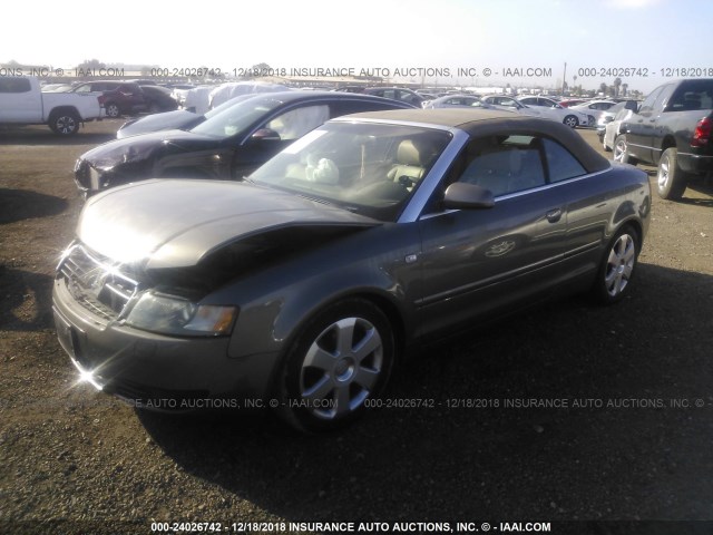 WAUAC48H76K006627 - 2006 AUDI A4 1.8 CABRIOLET GOLD photo 2