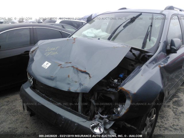 KNDMB233776110824 - 2007 KIA SEDONA EX/LX BLUE photo 6