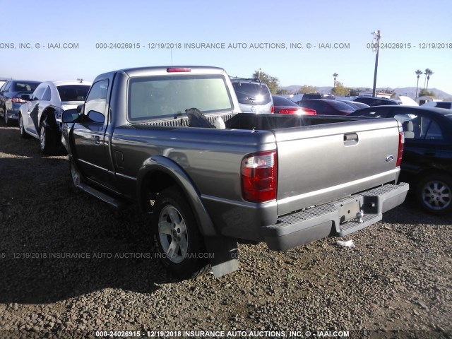 1FTYR10U35PA43716 - 2005 FORD RANGER GRAY photo 3