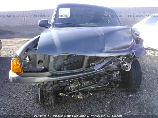 1FTYR10U35PA43716 - 2005 FORD RANGER GRAY photo 6