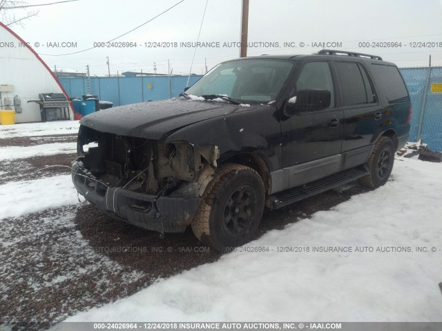 1FMPU15576LA21105 - 2006 FORD EXPEDITION XLT BLACK photo 2