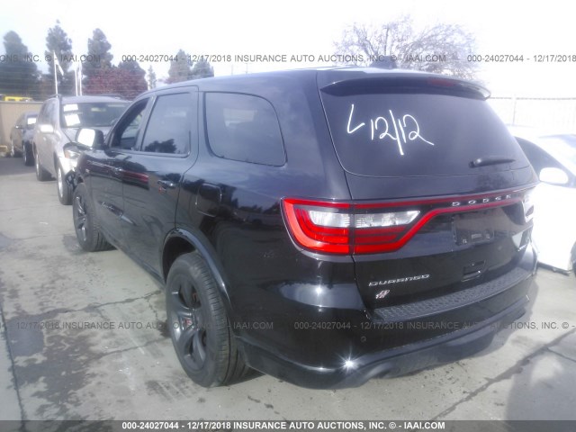 1C4SDJGJ6JC175421 - 2018 DODGE DURANGO SRT BLACK photo 3