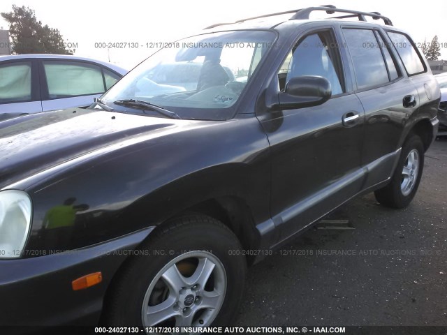 KM8SC13D12U257826 - 2002 HYUNDAI SANTA FE GLS/LX BLACK photo 6