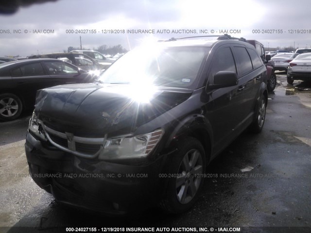 3D4PG5FVXAT135200 - 2010 DODGE JOURNEY SXT BLACK photo 2