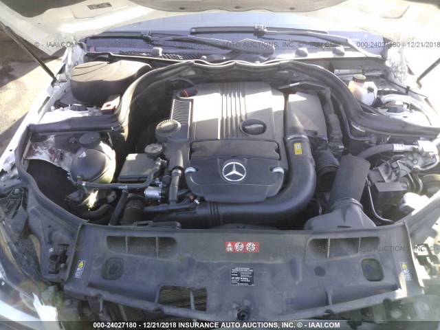 WDDGF4HB4CR214845 - 2012 MERCEDES-BENZ C 250 WHITE photo 10