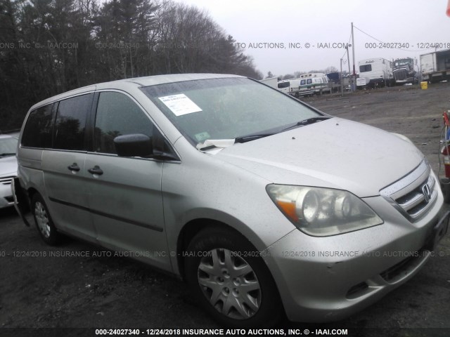 5FNRL38206B102334 - 2006 HONDA ODYSSEY LX SILVER photo 1