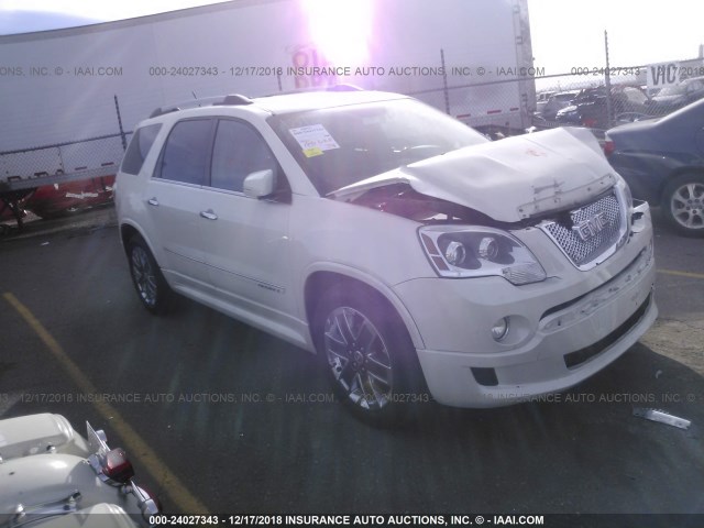 1GKKVTED8CJ191290 - 2012 GMC ACADIA DENALI WHITE photo 1