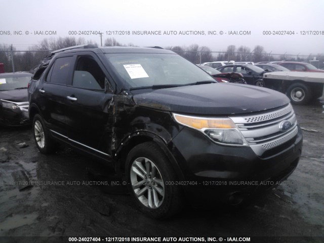 1FM5K8D88EGA31635 - 2014 FORD EXPLORER XLT BLACK photo 1