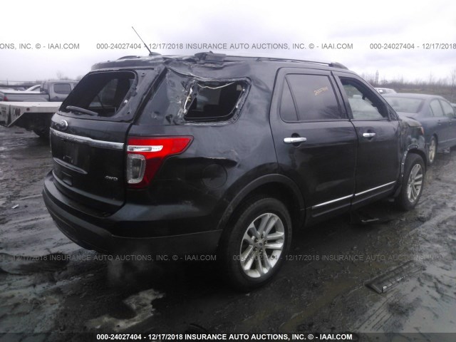 1FM5K8D88EGA31635 - 2014 FORD EXPLORER XLT BLACK photo 4