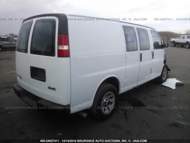 1GTS7AFX7E1117820 - 2014 GMC SAVANA G1500 WHITE photo 4