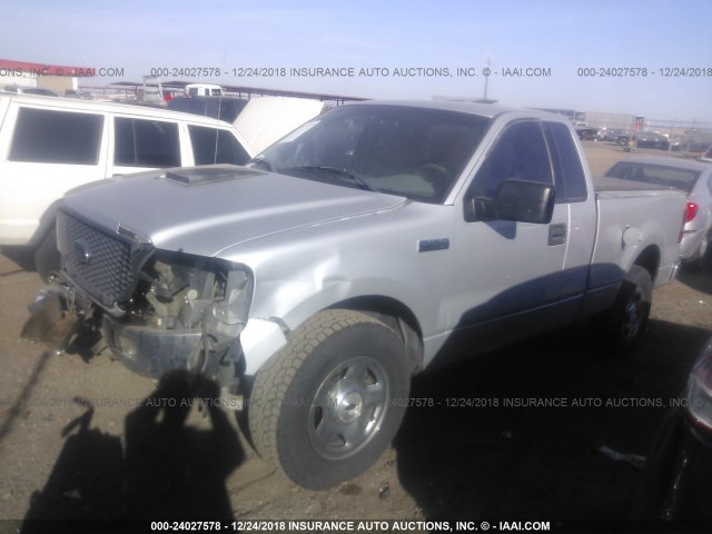 1FTRF12W54NB82204 - 2004 FORD F150 SILVER photo 2