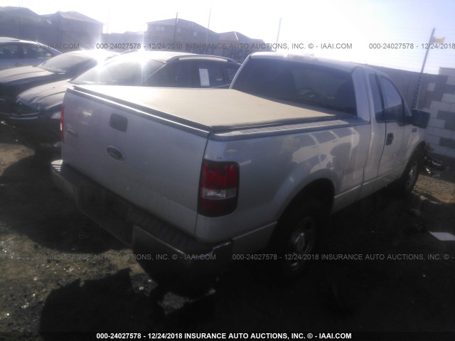 1FTRF12W54NB82204 - 2004 FORD F150 SILVER photo 4