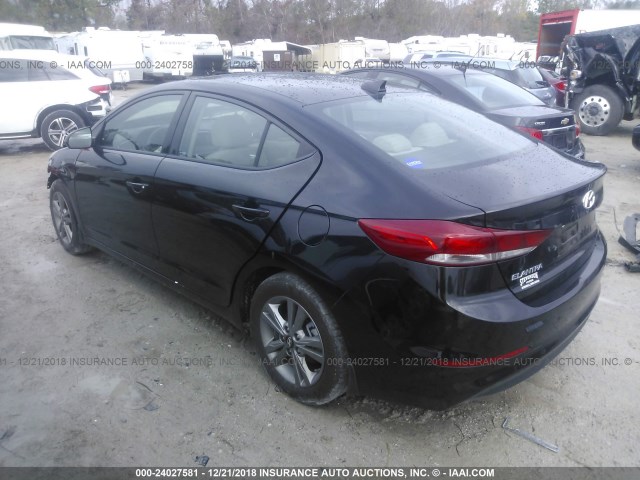 5NPD84LF7JH311236 - 2018 HYUNDAI ELANTRA SEL/VALUE/LIMITED BLACK photo 3