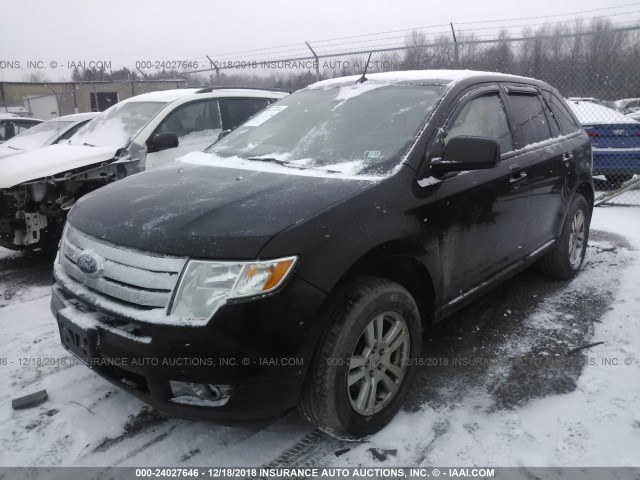 2FMDK48C48BA28858 - 2008 FORD EDGE SEL BLACK photo 2