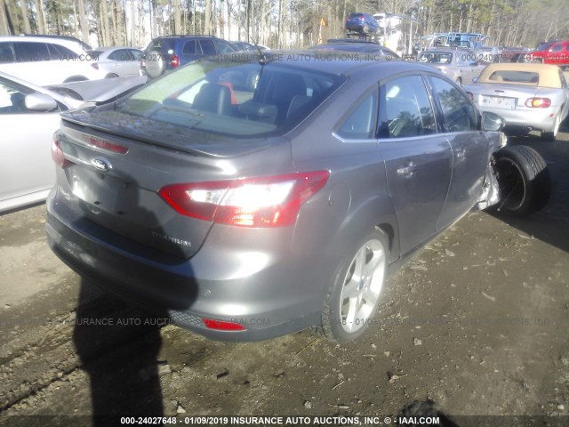 1FAHP3J24CL471898 - 2012 FORD FOCUS TITANIUM GRAY photo 4