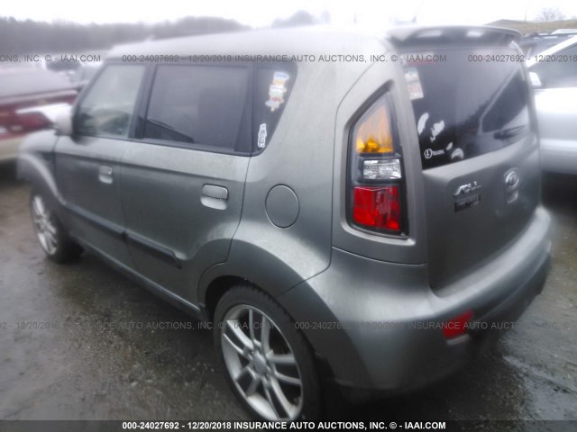 KNDJT2A23A7042307 - 2010 KIA SOUL +/!/SPORT GRAY photo 3