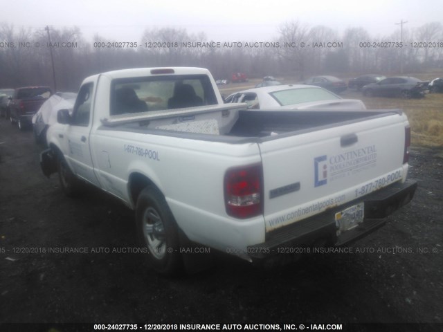 1FTYR10D18PA46702 - 2008 FORD RANGER WHITE photo 3