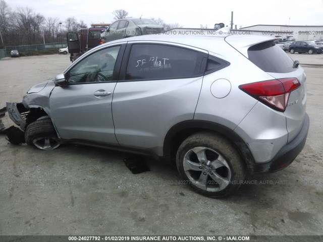 3CZRU6H59GM725838 - 2016 HONDA HR-V EX SILVER photo 3