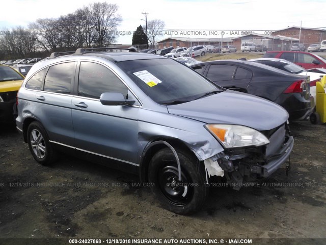 JHLRE4H79AC009168 - 2010 HONDA CR-V EXL Light Blue photo 1