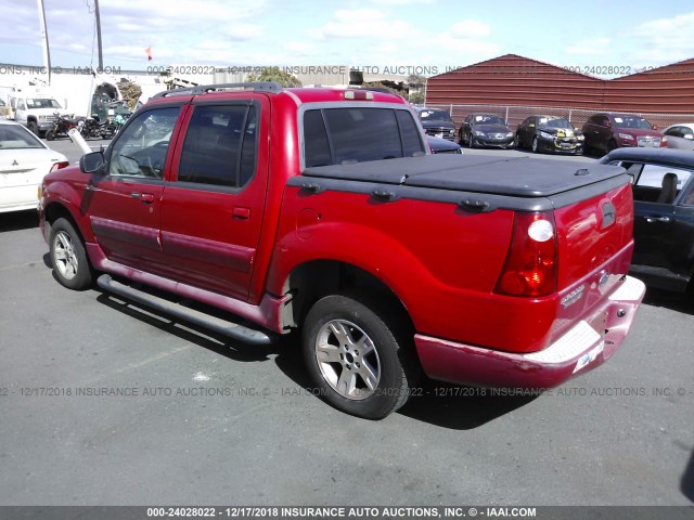 1FMZU67K05UA65111 - 2005 FORD EXPLORER SPORT TR  RED photo 3