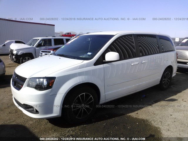 2C4RDGCG9HR548478 - 2017 DODGE GRAND CARAVAN SXT WHITE photo 2