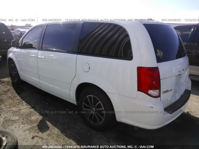 2C4RDGCG9HR548478 - 2017 DODGE GRAND CARAVAN SXT WHITE photo 3