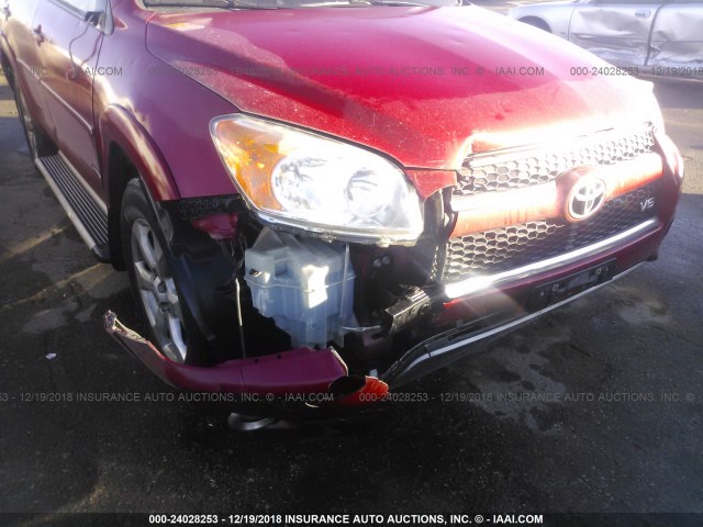 2T3YK4DV0AW004816 - 2010 TOYOTA RAV4 LIMITED RED photo 6