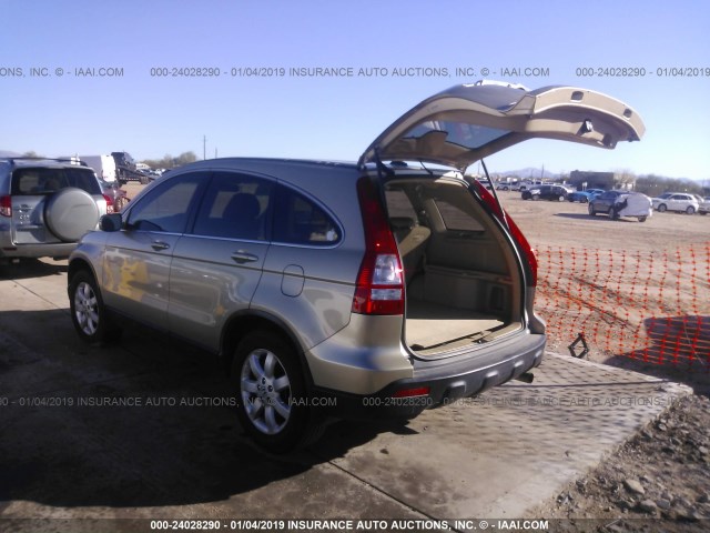 JHLRE38728C051055 - 2008 HONDA CR-V EXL GOLD photo 3